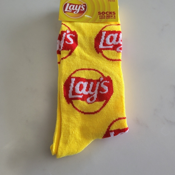 Lay's Potatoe Chips Fun Fashion Novelty Crew Socks Men's Crazy Wild Snack Fun - Picture 10 of 16